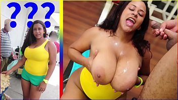 Play يتم اختراق Columbianca بين الثديين وفي نهاية المطاف يقذف الثديين
