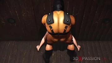 Play المتشددين 3D ترانزيستور العمل: الخام الشرج Creampie الخيال