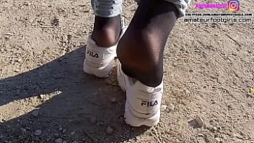 Play حذاء رياضي Fila متعرق للعب مع أقدام نايلون ذات رائحة كريهة